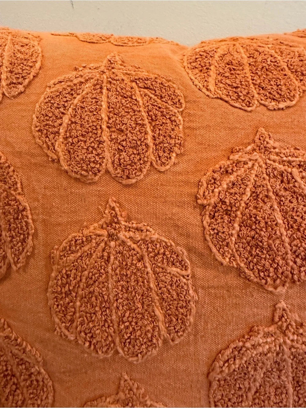 NEW Orange Pumpkin Carved Pillow 18x18